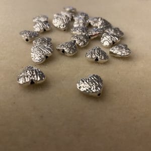 textured heart spacers