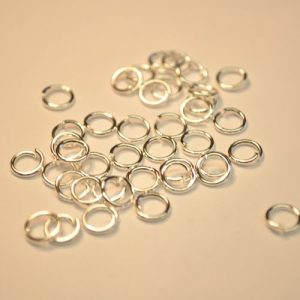 Jump Rings Silver Plate 6x0.9mm