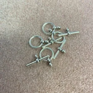 12mm Antique silver toggle clasps