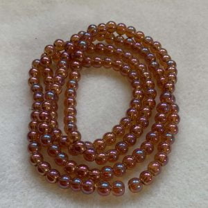 6mm Burnt Orange Beads