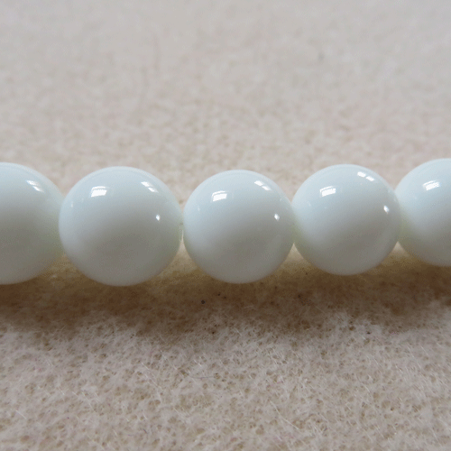 8mm Opaque White Bead 100 Pcs #4353