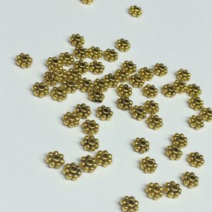 Daisy Spacer Antique Gold 5mm