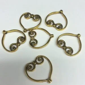 Heart Bead Frames Antique Gold
