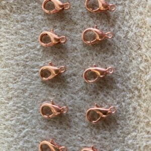 Rose gold lobster clasps