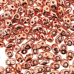 Superduo Copper Penny Beads