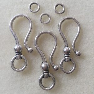 Hook and Ring Clasps Antique Silver 38mm