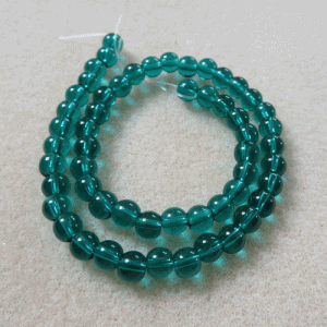 Teal Round 6mm