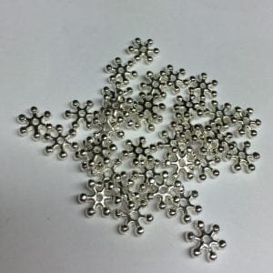 Snow Flake Spacers Silver Plated