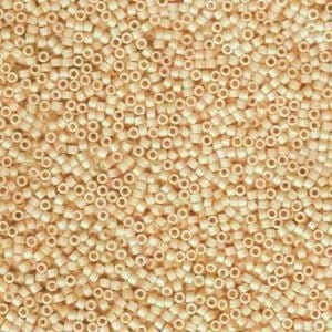 Matt Opaque Light Peach Ab Miyuki Delica Beads DB-1522 7.2g
