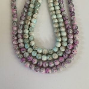 Mottled Glass Beads 10mm