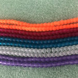 4mm Frosted Glass Beads