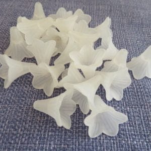 Lily Large 22mm Frosted Acrylic Flower beads