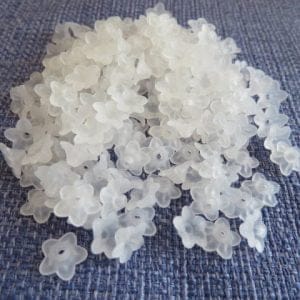 Lily Flowers Small Frosted 10mm Acrylic Beads