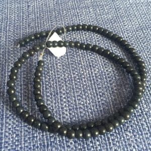 Howlite Black Dyed Round 4mm Beads
