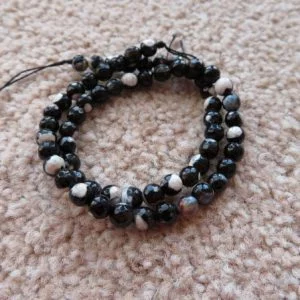 Agate Faceted 6mm Black