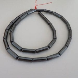 Hematite Tube Beads 12mm