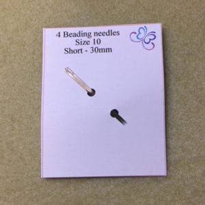 Size 10 short beading needles