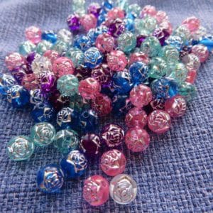 Rose Acrylic Pastel Beads