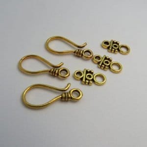 Hook Tibetan Style Goldtone 23mm