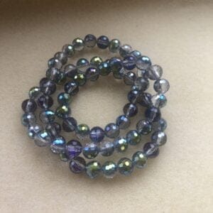 PURPLE AB FACETED GLASS