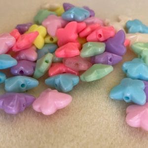 Acrylic opaque butterfly beads