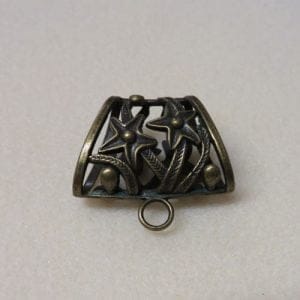 Bronze Hollow Flower Scarf Bails 40mm