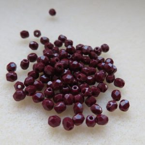 Faceted 3mm Czech Cocoa Brown