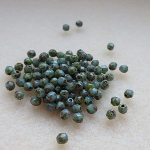 3mm Czech Turquoise Picasso