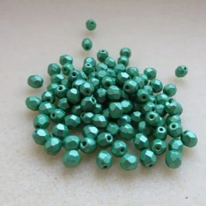 4mm Czech Green Coated