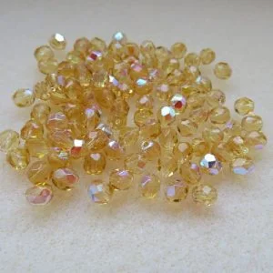 4mm Czech Topaz AB