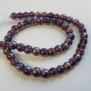 Purple Ab 6mm Beads