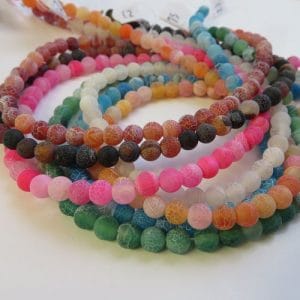 Fire Agate Frosted 6mm-0