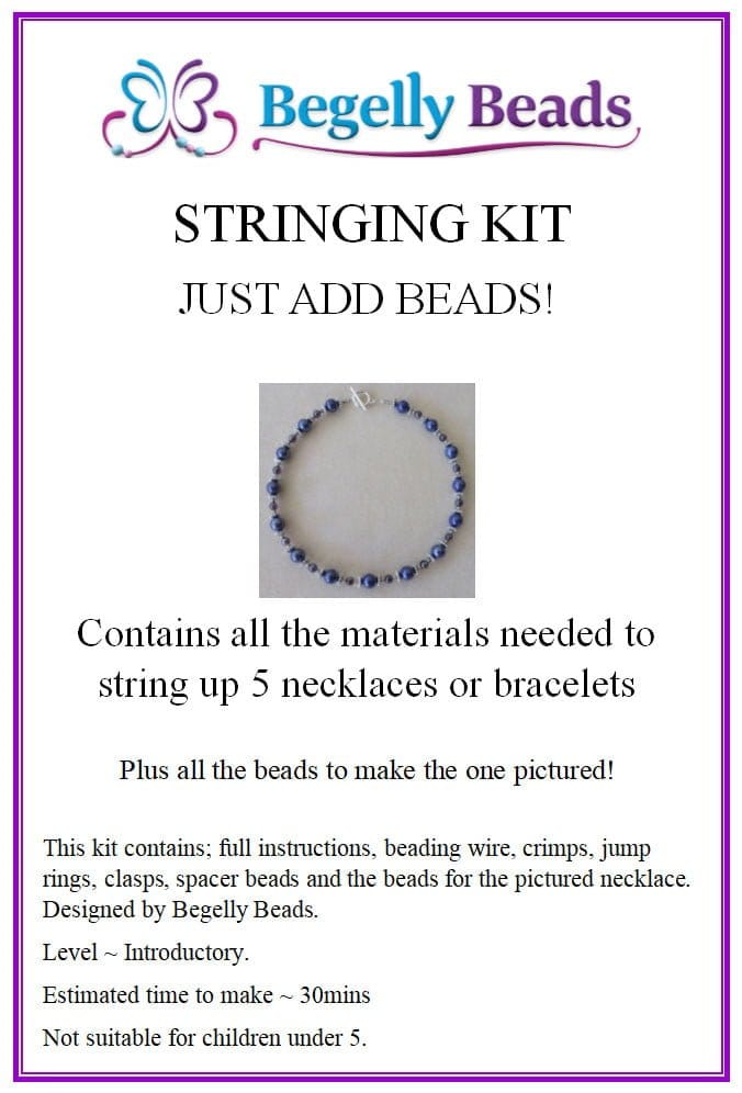 Blue Necklace Stringing Kit