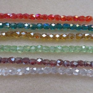 Barrel Faceted 4mm Crystals