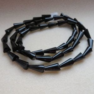 Black Faceted Cones 15mm