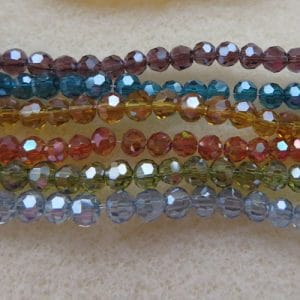 3mm Round Faceted Crystals