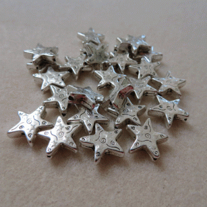 Stars Antique Silver 14mm