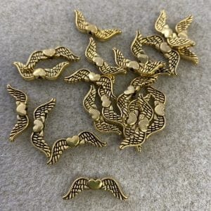 Angel Wings Feather Gold 20mm
