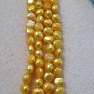 Fresh Water Baroque Pearls Gold