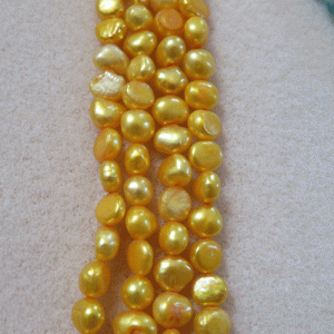 Fresh Water Baroque Pearls Gold
