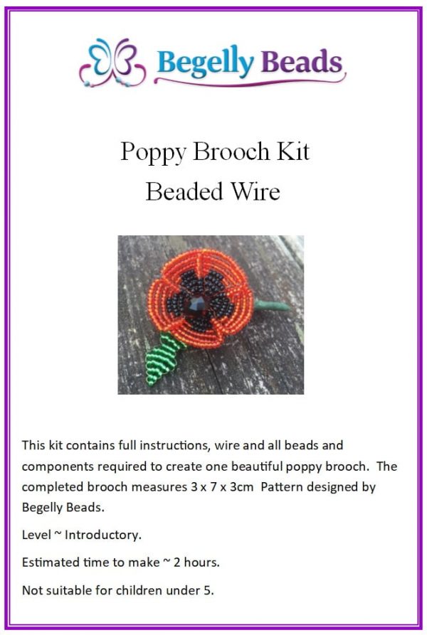 Poppy Brooch Kit - Wire-0