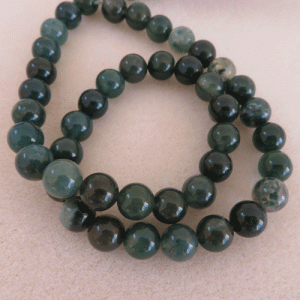 Natural Moss Agate 8mm