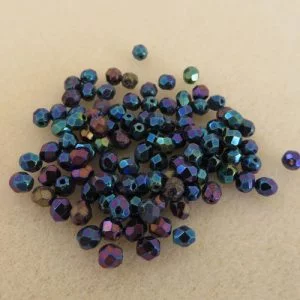 4mm Czech Iris Blue Lustre