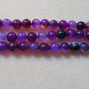 Purple Striped Agate 8mm