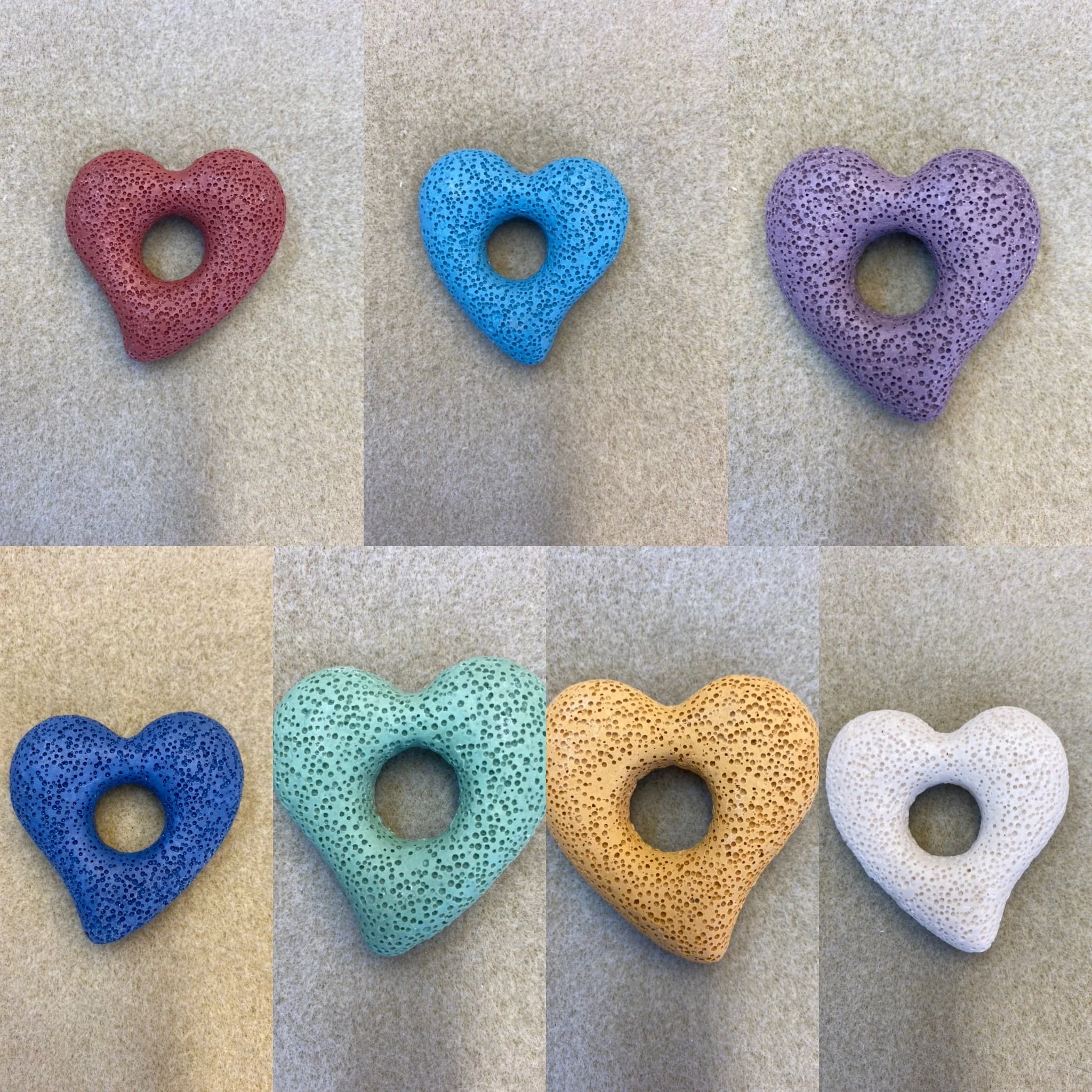 Lava rock pendants all colours