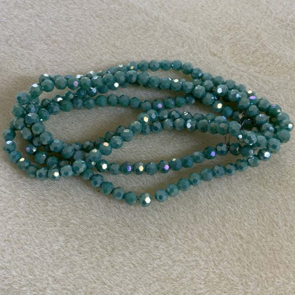 4mm Faceted Opaque Turquoise