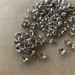 5 Petal Flower Bead Caps 6mm