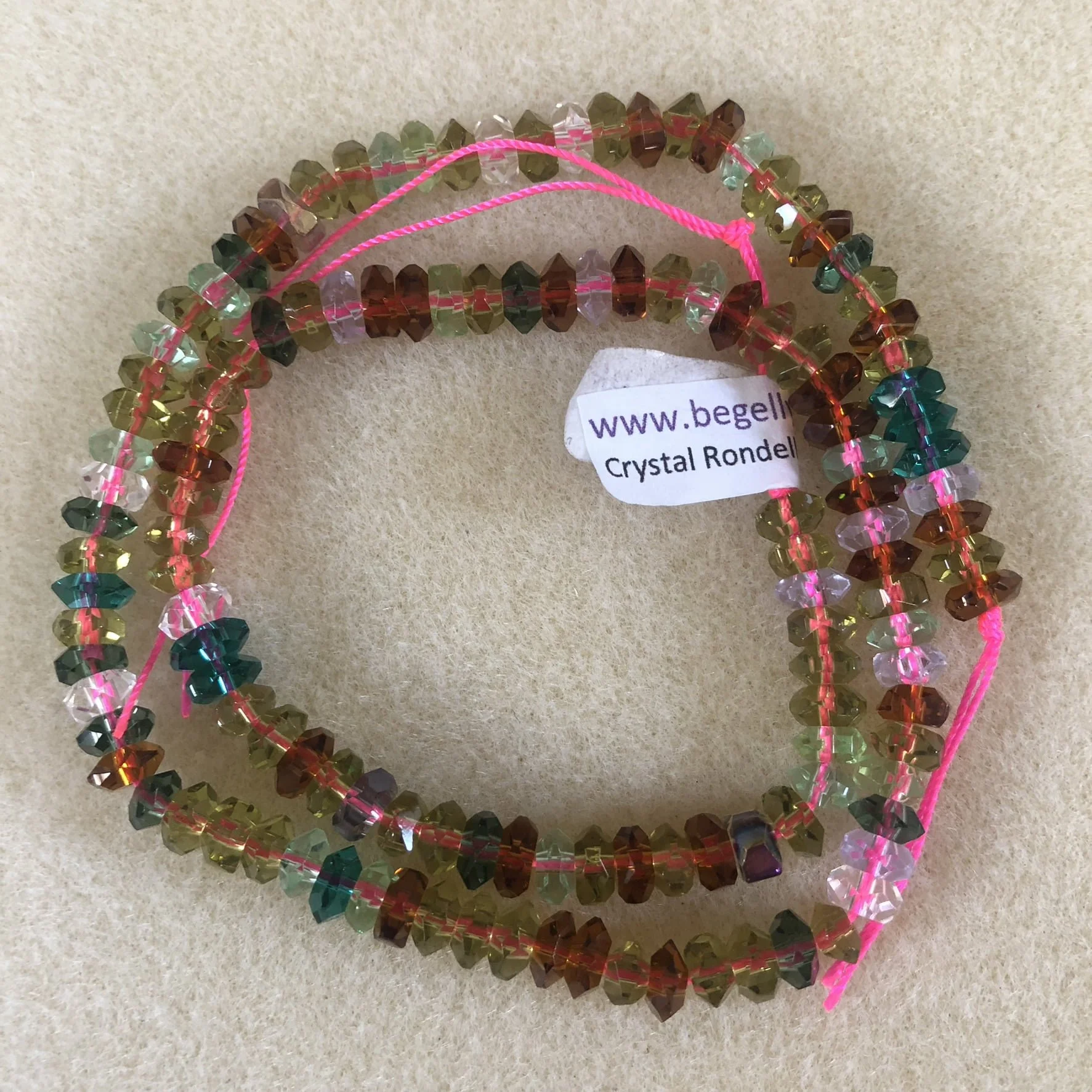 Faceted 6mm Rondelle Crystals