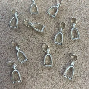 Pinch bails silver plate 8x20mm