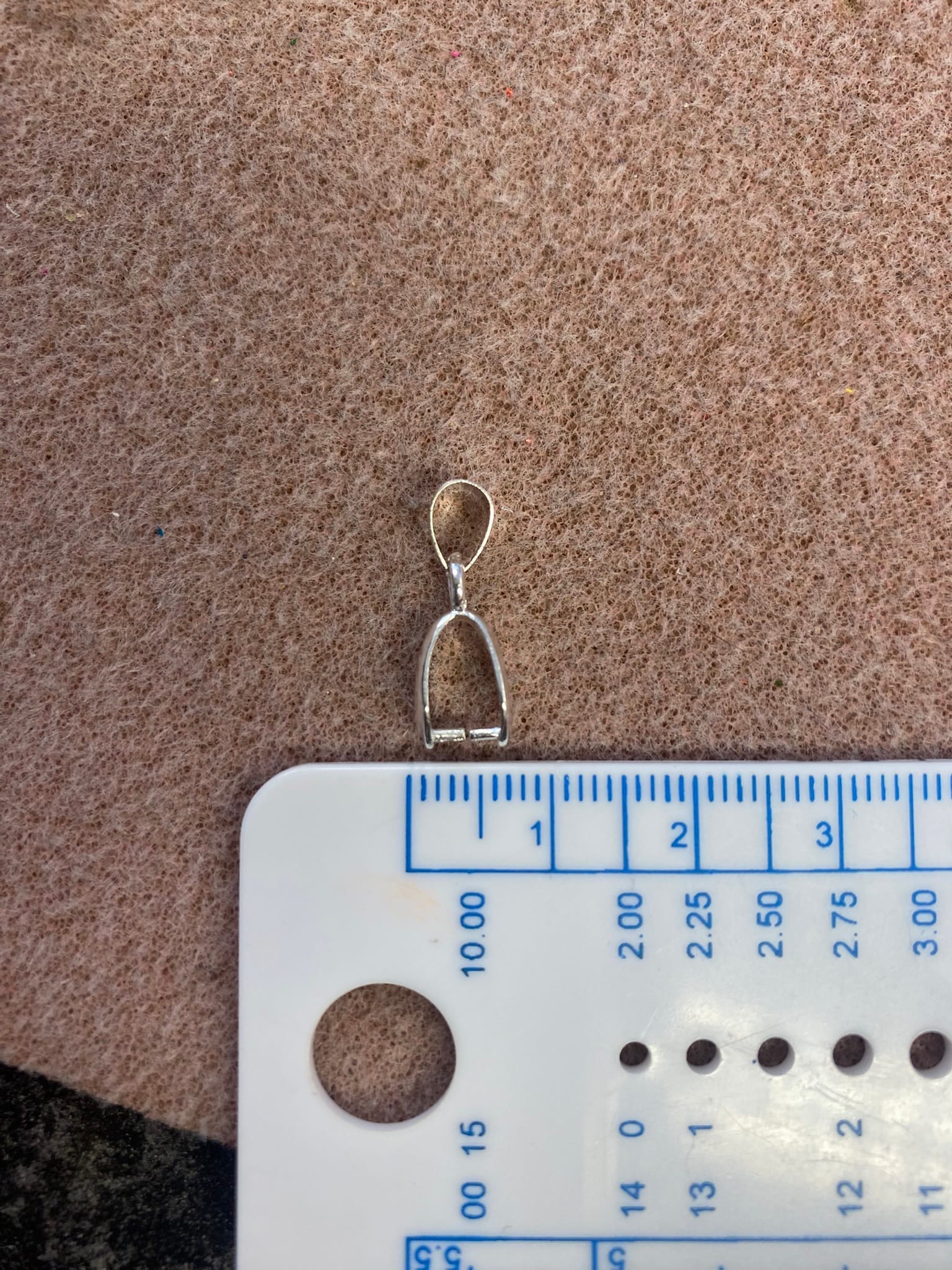 Pinch bails silver plate 8x20mm